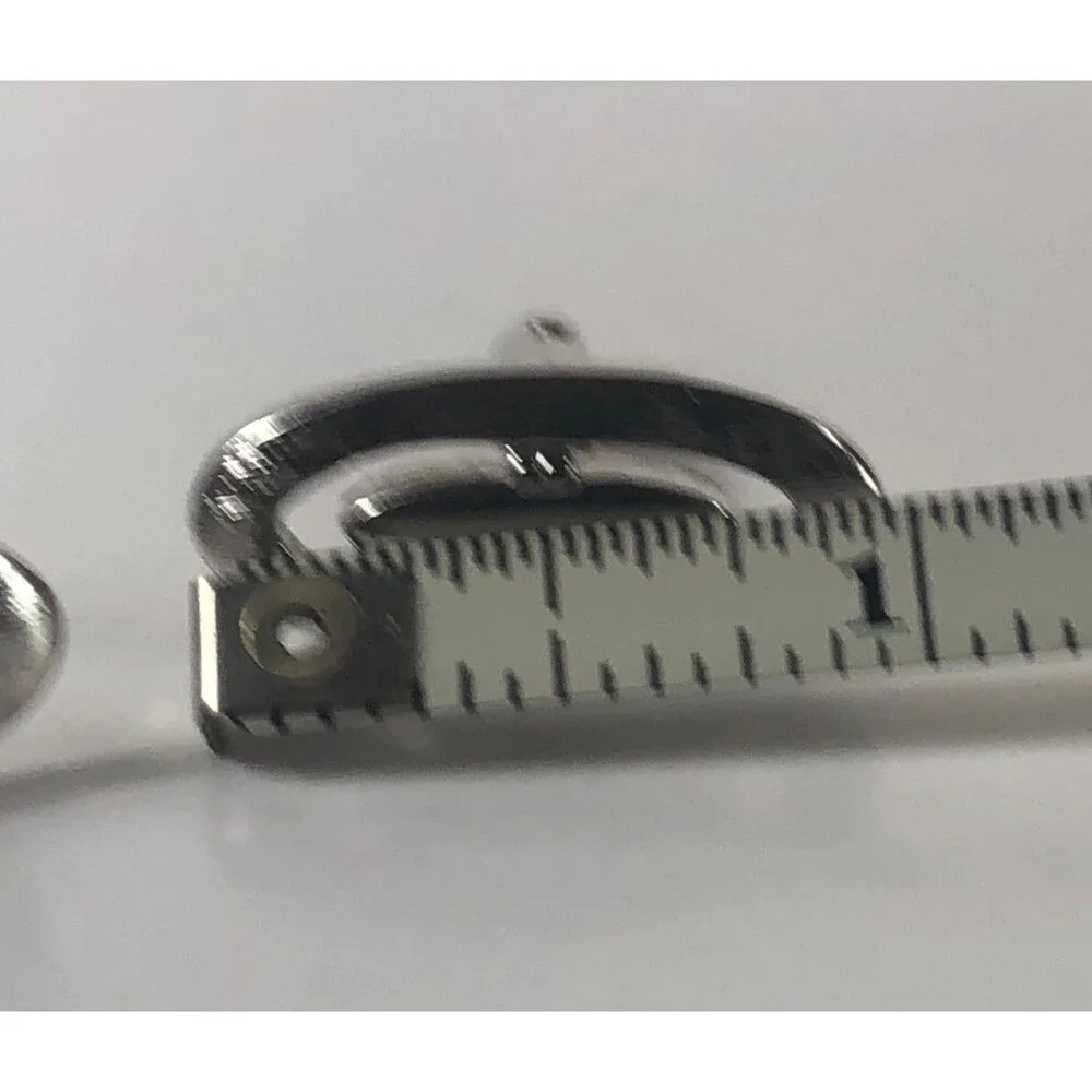 Vintage Swank cufflinks long oval open silver tone design 1